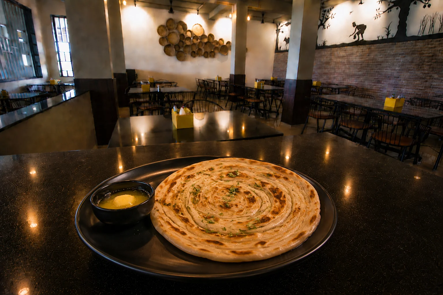 Laccha Paratha - Veg dish at The Farmer's Kitchen Shirwal